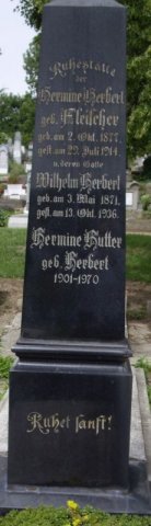 Herbert Wilhelm 1871-1936 Fleischer Hermine 1877-1914 Grabstein